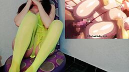 她的 cosplay 奶子变超大，忍不住变态诱惑