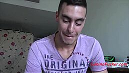 Feeling Horny While Counting Money And Fucking Latino Gay Man With Monster Cock