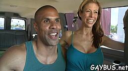 this gay guy gives a satisfying blowjob, sucking cock bareback. casual encounter turns intense in the bedroom.