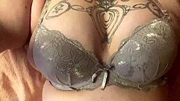 Look at this bra fetish, making my nipples hard. I'm playing with these big boobs, redhead bbw curvy body in close-up.