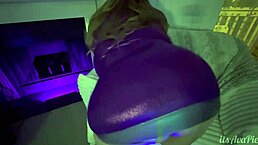 bbw slut banging at halloween party pov