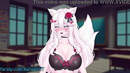 Vtuber Kanakovt teases with vibrator in public as naughty ASMR catgirl