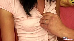 This teen on Teenyplayground receives a facial after doggystyle fucking.