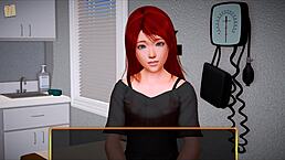 my new family episode 466 features redhead and brunette teen characters in cartoon anime hentai style with small tits