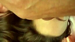 French slut in satin dress performs blowjob and rimming.