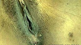 My ebony hairy pussy drenched in semen from a big white cock. Never felt so full after interracial action with a creamy finish.