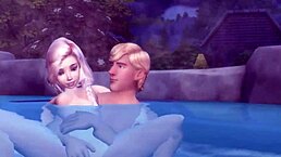 Frozen Betrayal 2! Elsa and Kristoff's Wild Public Sex in 3D Hentai!