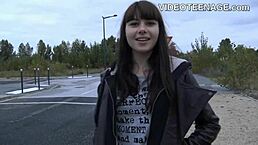 just 18, this teen tries anal at porn casting.