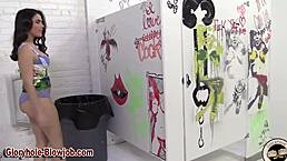 Check out this chick getting drenched at gloryhole