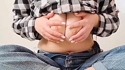 Neighbor Watches Me Jerk Off My Boobs Hard - DepravedMinx