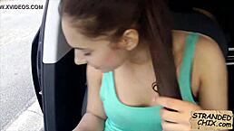 Amateur Babe Jenny Dark Delivers Intense Blowjob While Driving