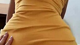 Banging hot Mexican babe’s tight ass at office desk