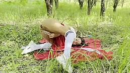 Red Riding Hood Monika Fox Finds Big Dildos for Anal Squirt on Grandma's Path