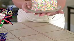 For my birthday, I rode a big cock doggystyle, getting a cumshot on my tight pussy