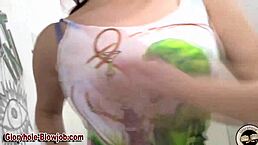 Check out this chick getting drenched at gloryhole