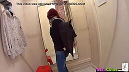 Amateur redhead girl sucks and fucks for shopping free at the mall