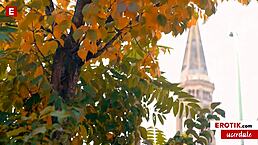 Claudia swea rides her fan's dick hard, tattoo girl gets deepthroat and cum in english scene!