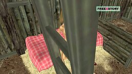 In this animated 3d hentai, lesbian girls passionately lick each other's pussies in cartoon style.