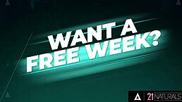 21 Naturals beauty Romy Indy takes big cock deep! 😍