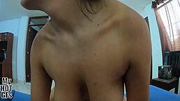 Fiorella's massive natural tits steal the casting spotlight