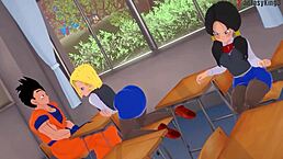 Gohan embarks on college sex adventures in Dragon Ball Zex 2.