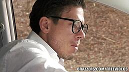 brazzers - sexy hitchhiker krissy lynn pounded hard