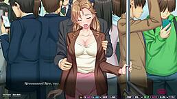 my horny ex-classmate trophy wife ep2 fucking her in public train