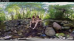 Yanks amateurs Ana, Molly, and Belle get naughty with lesbian outdoor play