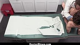 Twink visits gay doctor for fitness certification check