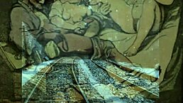 Vintage Erotic Illustration With Bold Retro Charm.