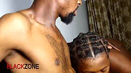 Giving it to her hot young ebony ass in homemade amateur scene with friend