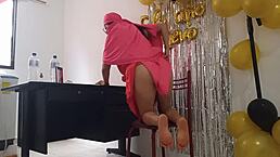 Indian Woman Celebrates Birthday with Dry Vagina