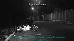 Married woman exposes herself outdoors to cuckold.