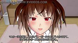 bunny girl cosplay gets naughty from behind in japanese anime