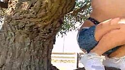 Beautiful Amateurs Pissing From Tree In Grl Paz