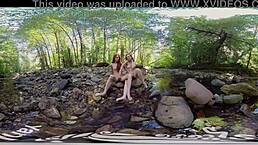 Yanks amateurs Ana, Molly, and Belle get naughty with lesbian outdoor play