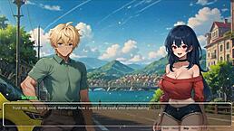 blurring walls in hentai game ep 3 gets spicy. teasing her boyfriend with voyeurism turns everyone on!