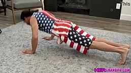 old grandpa tommy gunn’s swollen cock gets relief from mae milano