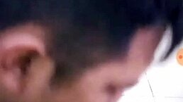 steamy asian guy gives an intense blowjob