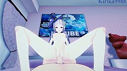 Murasaki Shion Feels Intense Pleasure In Hololive Vtuber Hentai Sex