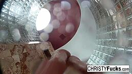 Christy and Dahlia's Intense Shower Sex with Oral and Pussy Play