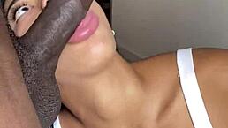 Amateur Couple's Sloppy Deepthroat Blowjob on Monster Cock!