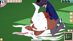 Coneja culona se la meten hasta llegar al orgasmo en hentai!