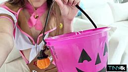 girl scout earns her cum slut badge in doggystyle creampie