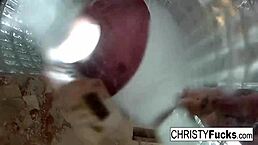 Christy and Dahlia's Intense Shower Sex with Oral and Pussy Play
