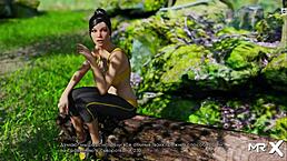 I’m obsessed with bikini girls tanning in this hentai game!