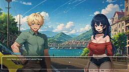 blurring walls in hentai game ep 3 gets spicy. teasing her boyfriend with voyeurism turns everyone on!