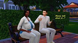 Camara Amateur En Cabina De Playa Voluptuosa.