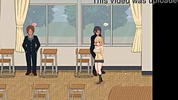 College Lady Bangs Men in Hentai Game