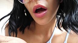 zarah lynch teases with perfect breasts in denial play